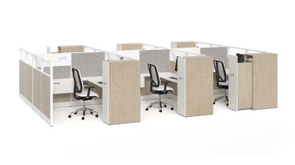 Paradigm collection workplace distancing workstations