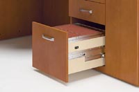 File drawers keep forms and paperwork organized and easily accessible